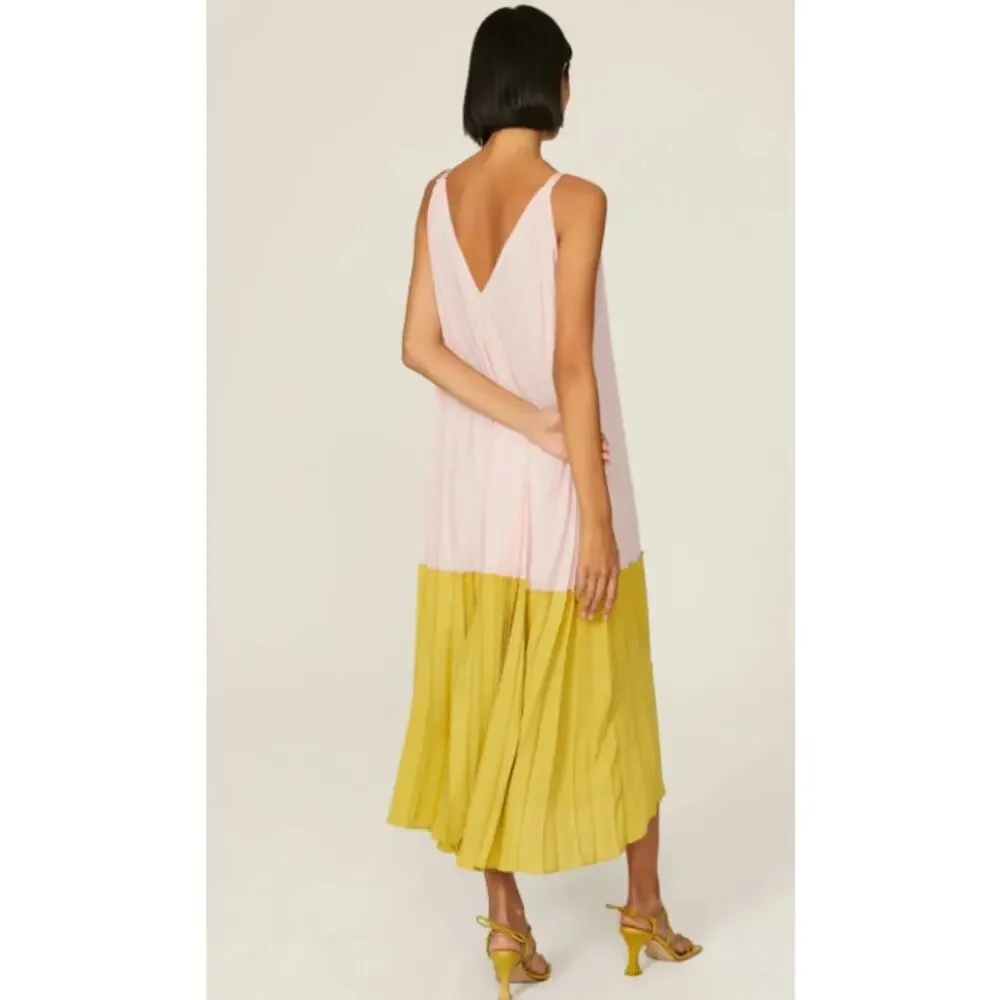 TOME x RTR Watercolor Pleated Midi Dress